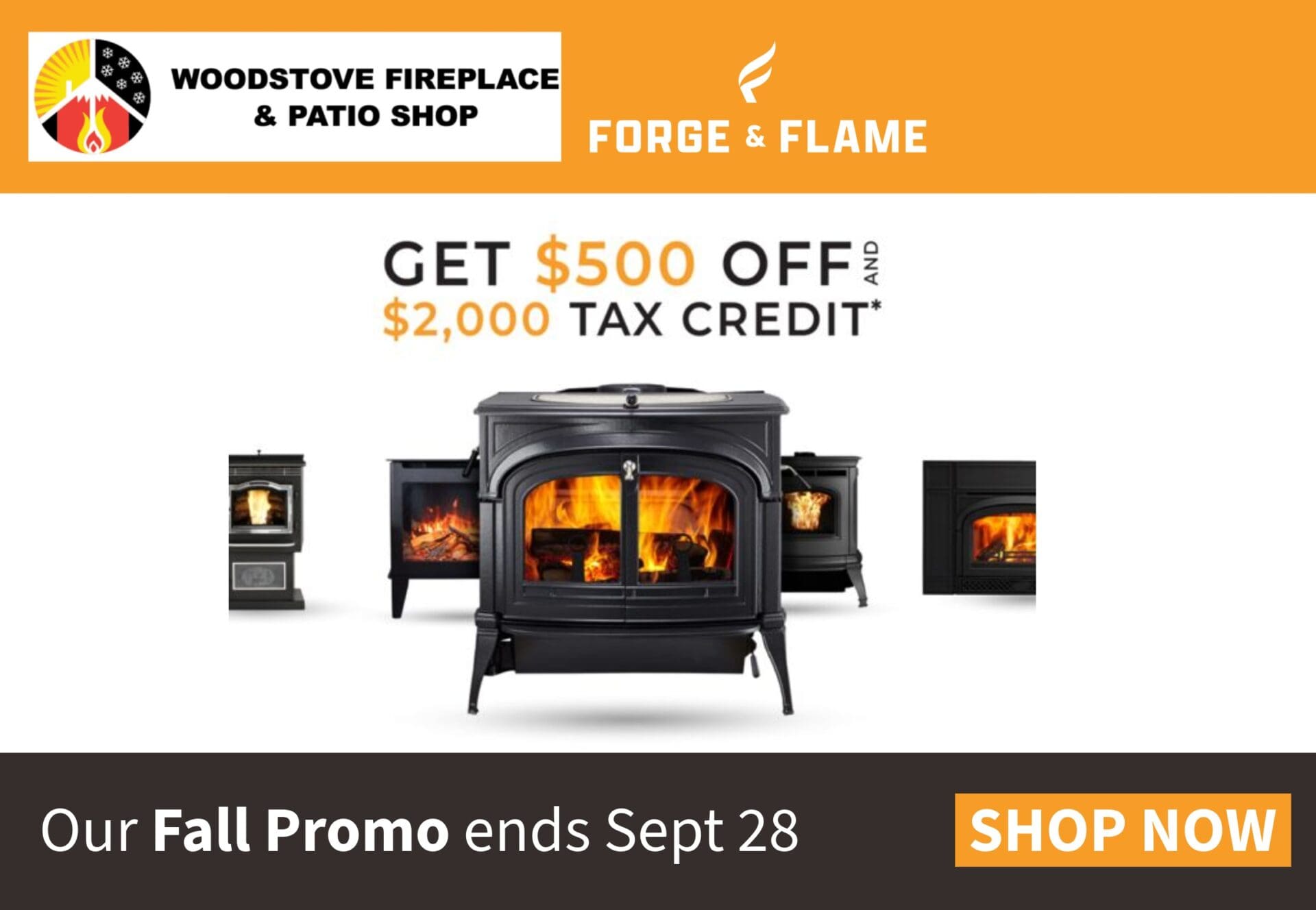 Woodstoves Forge & Flame Fall 2025 Promo IRS Tax Credit